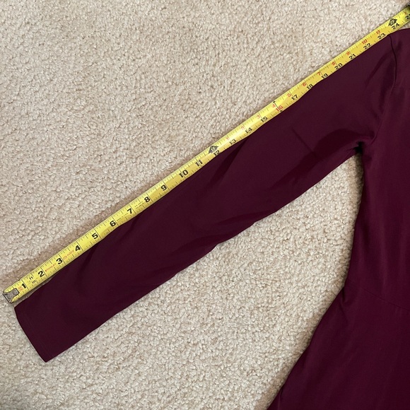 Burgundy Long sleeve V neck mini dress PINK VS size XS - Picture 6 of 9